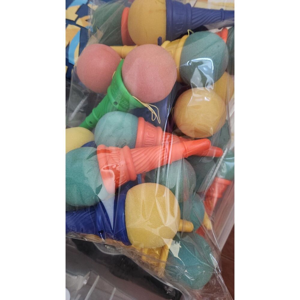 27 Pack Ice Cream Shooters,7 Inch Foam Ball Launchers, Ice Cream Cone w/ String